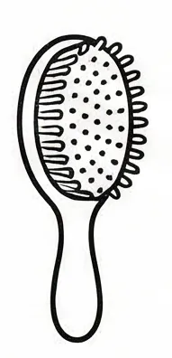 a brush with a black and white dot pattern.webp